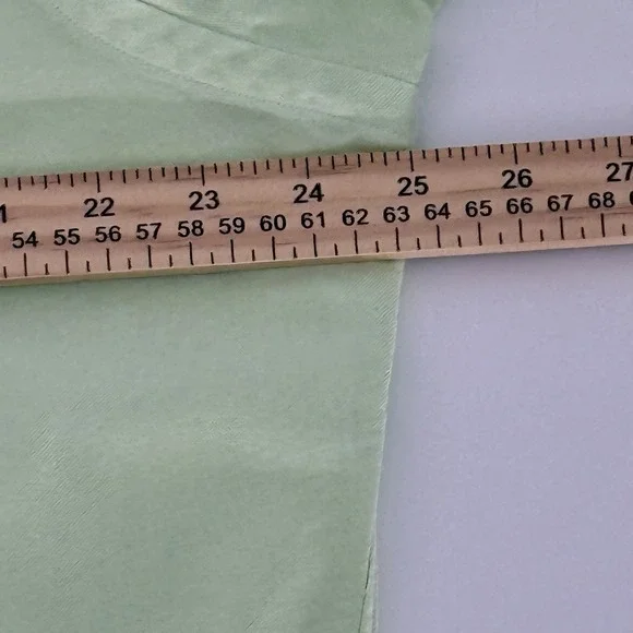 Ralph Lauren Mens Large Classic Fit Oxford Shirt Lime Green Long Sleeve - Picture 7 of 9